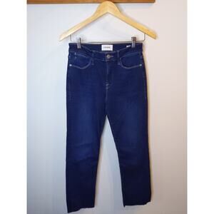 FRAME Le High Straight Jeans Dark Wash Denim High Rise Size 29 Designer